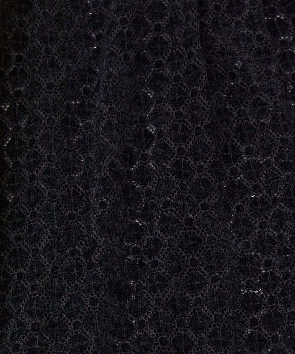 congés payés ADIEU TRISTESSE モールレース刺繍チュニック ブラック