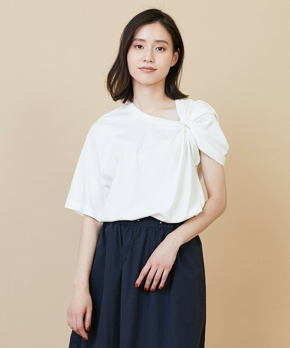 L'EQUIPE raspail × L'EQUIPE ピン付きデザインカットソー ホワイト