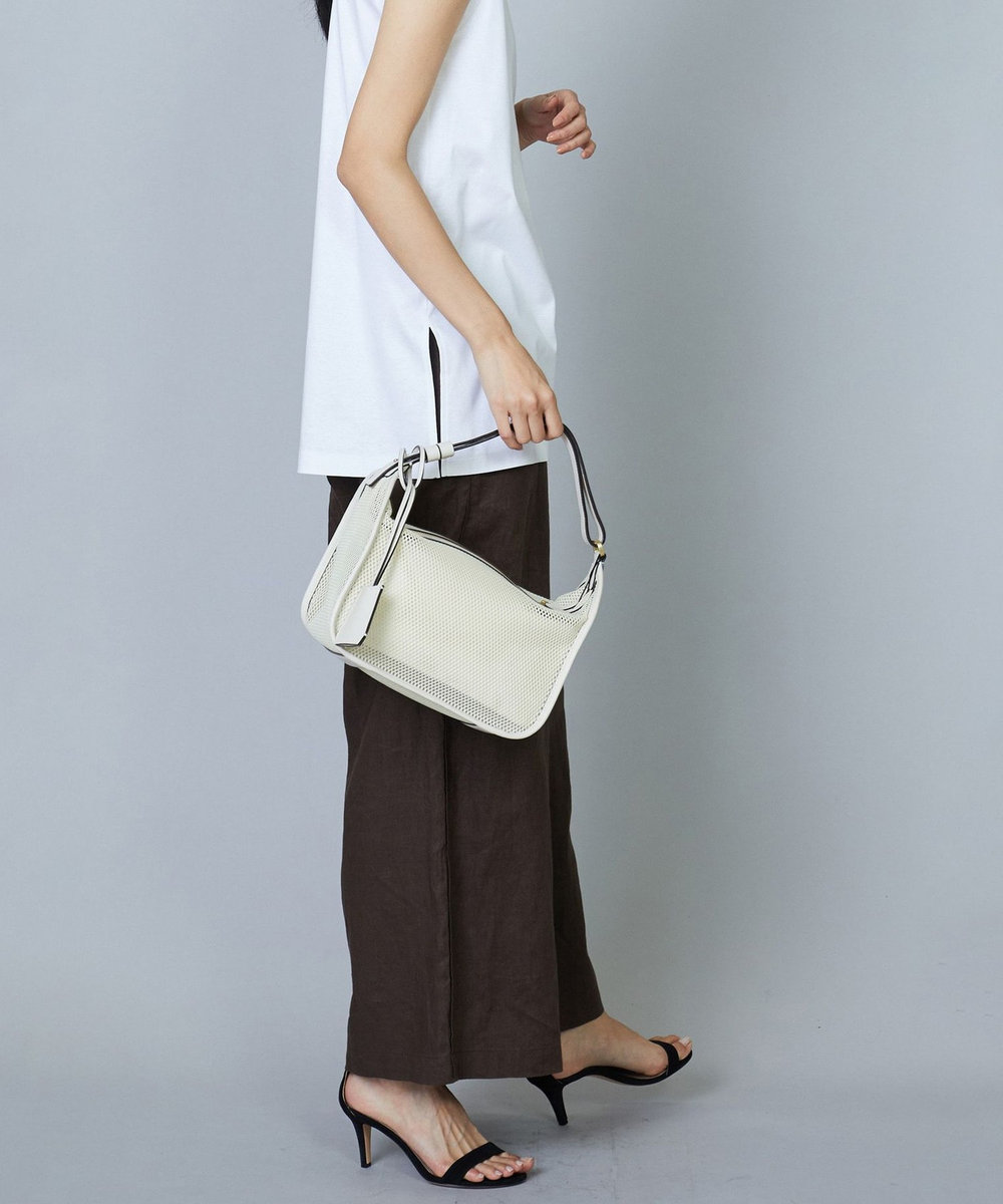 1er Arrondissement ＜ORSETTO (オルセット)＞ナイロンメッシュハンドバッグ アイボリー