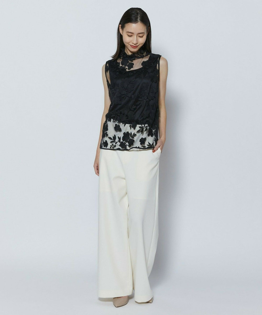 L'EQUIPE COUTURIER 60/2Vダブルクロスパンツ ホワイト