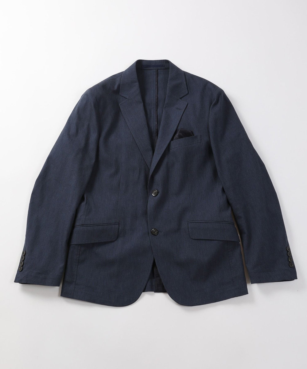 MEN'S BIGI 【ACTIVE TAILOR】ドビーストレッチテーラードジャケット ネイビー