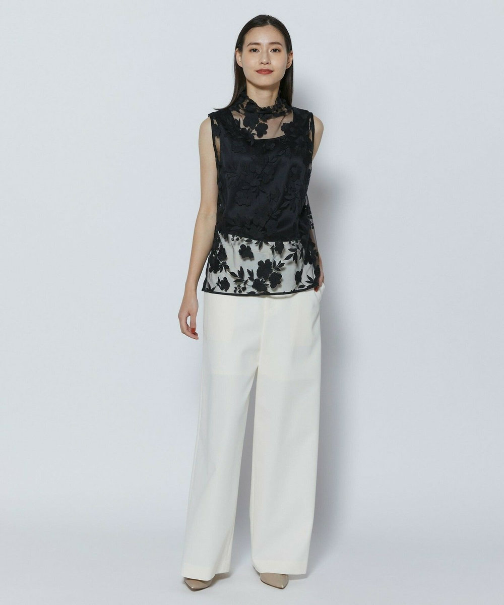 L'EQUIPE COUTURIER 60/2Vダブルクロスパンツ ホワイト