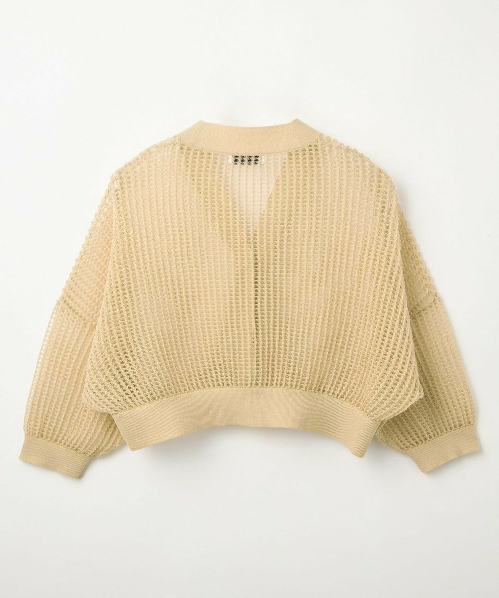 L'EQUIPE ［eclat 2026年5月号掲載商品］麻ポリエステルショート丈カーディガン ベージュ