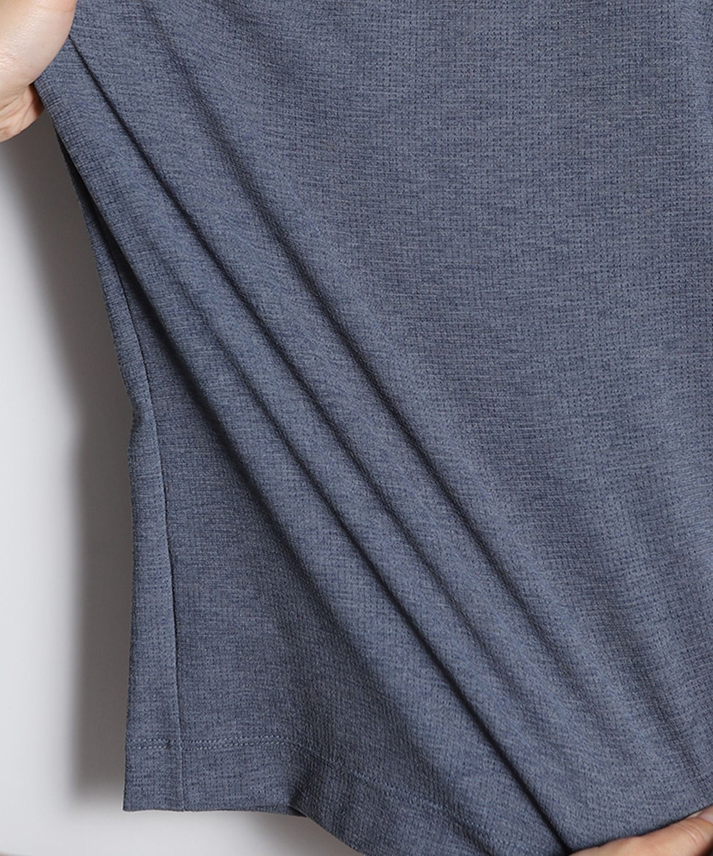 MEN'S BIGI 【WEB限定】ドットメッシュジャージTシャツ＜吸水速乾/通気性＞ ブルー