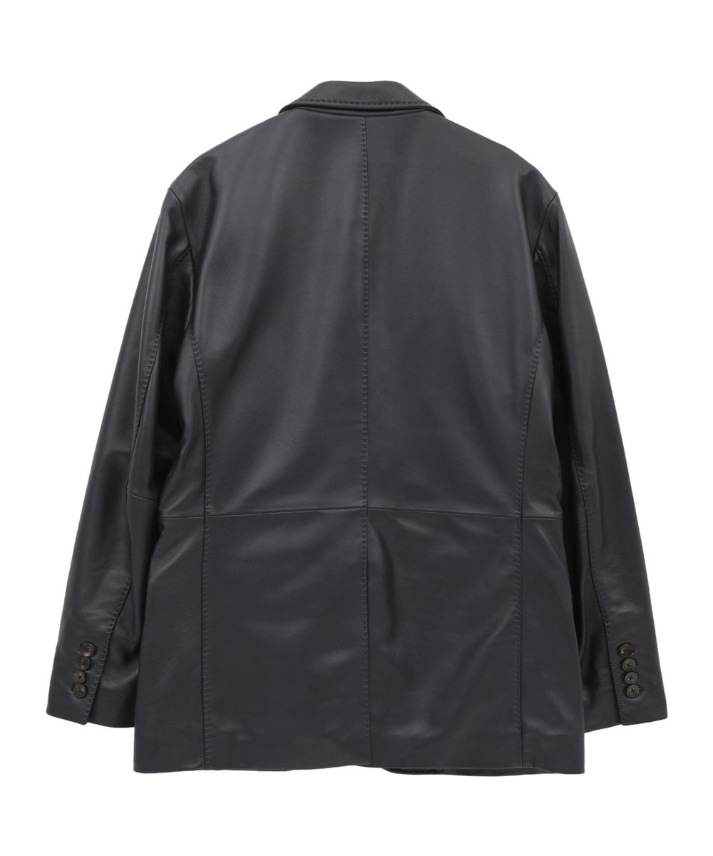 MEN'S BIGI シープレザーテーラードジャケット ネイビー