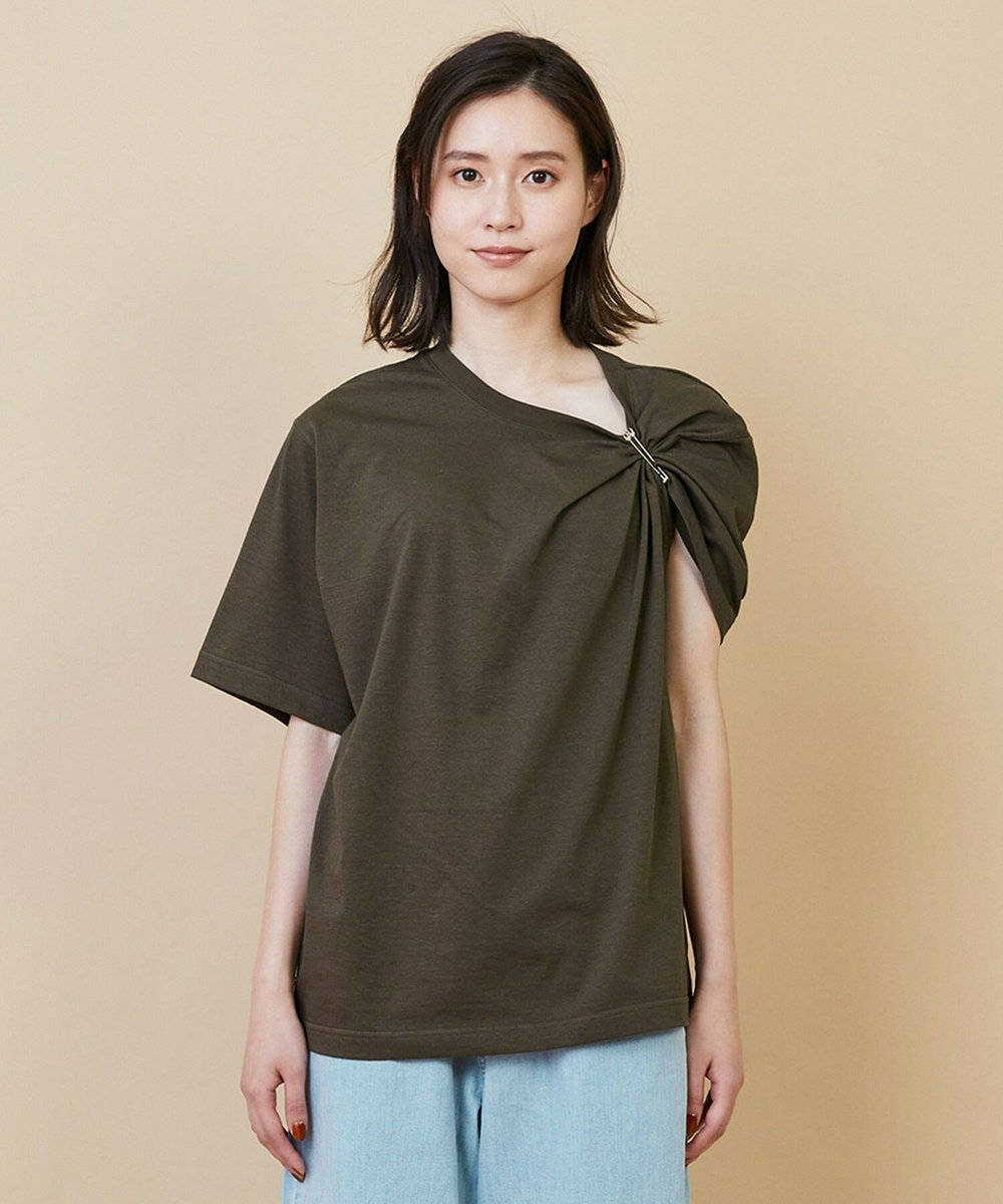 L'EQUIPE raspail × L'EQUIPE ピン付きデザインカットソー カーキ
