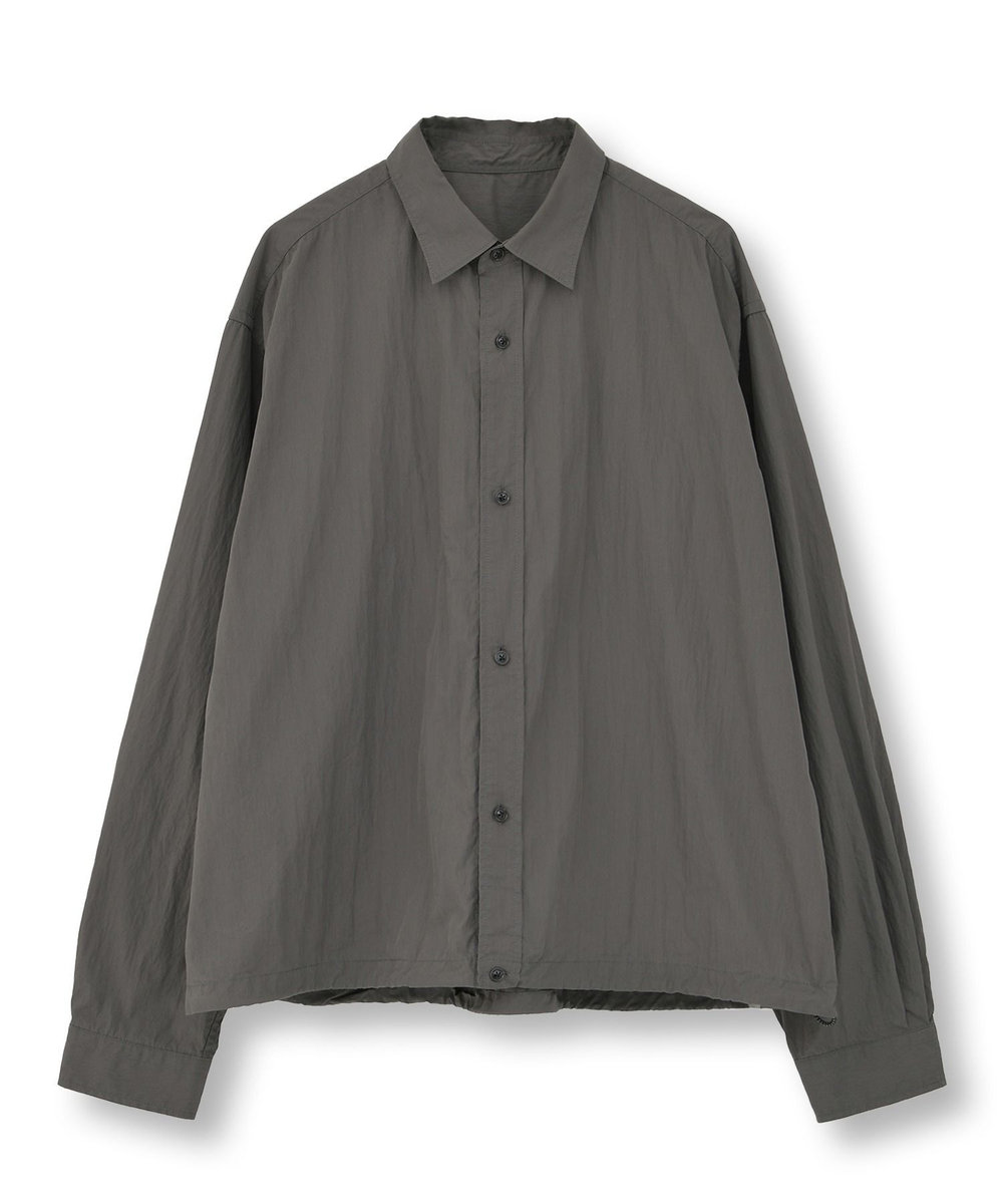 MEN'S BIGI コットンナイロンドローコードシャツ グレー
