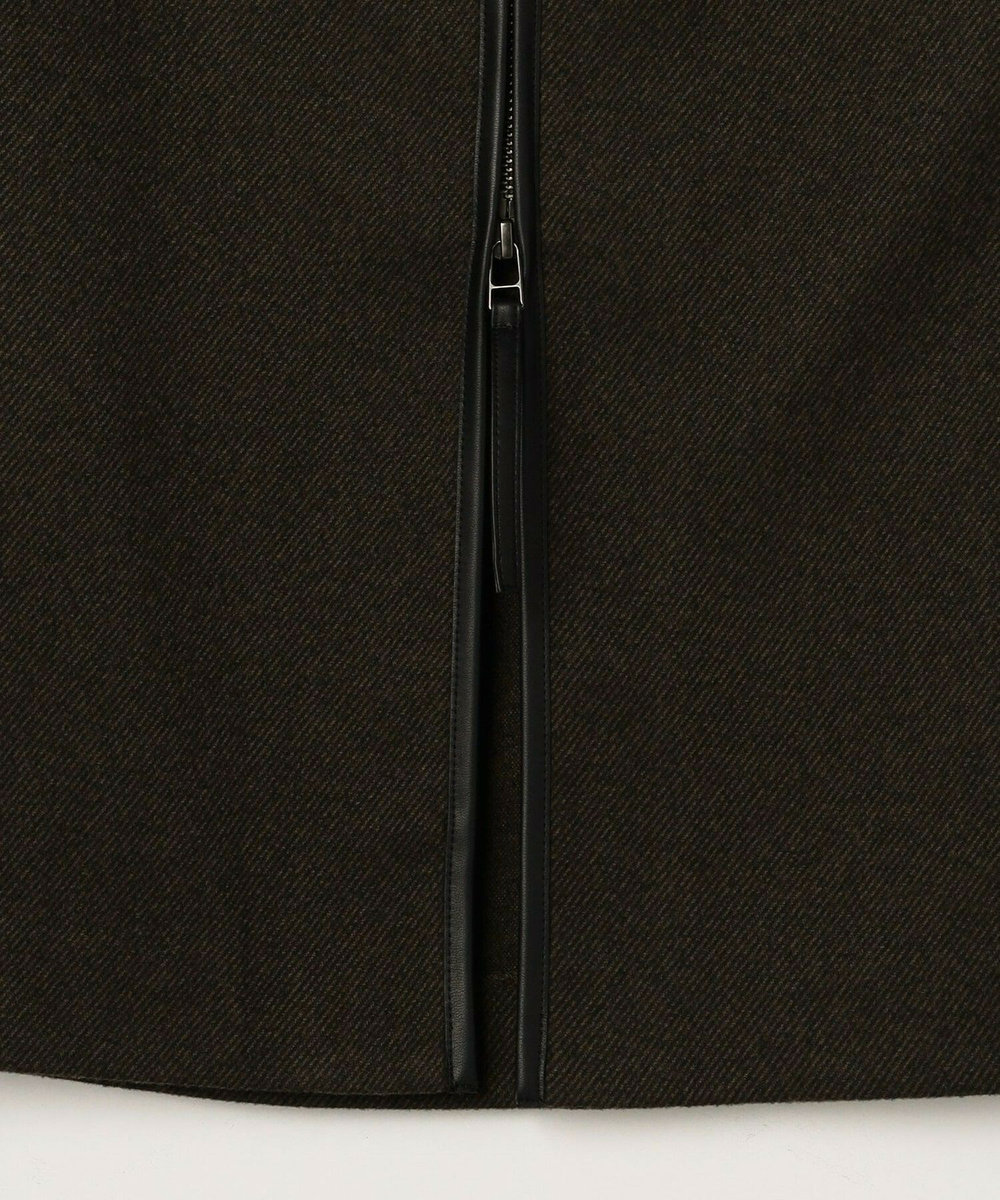 feerique Lサイズ（大きいサイズ） 【大きいサイズ】feerique 　フェイクレザーパイピングタイトスカート ブラック