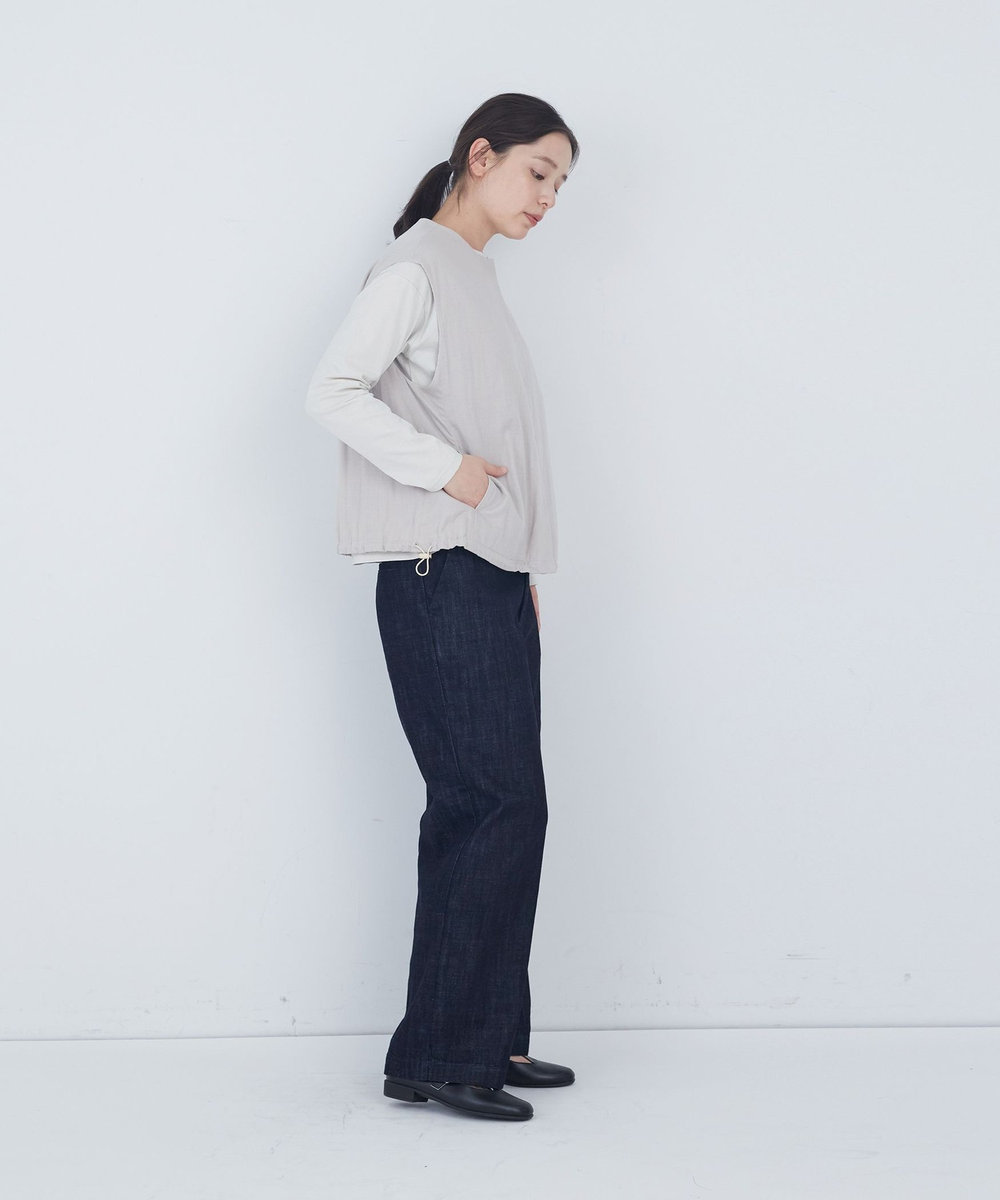 ADIEU TRISTESSE 【2way】リバティプリント×ダブルガーゼリバーシブルベスト グレー系その他
