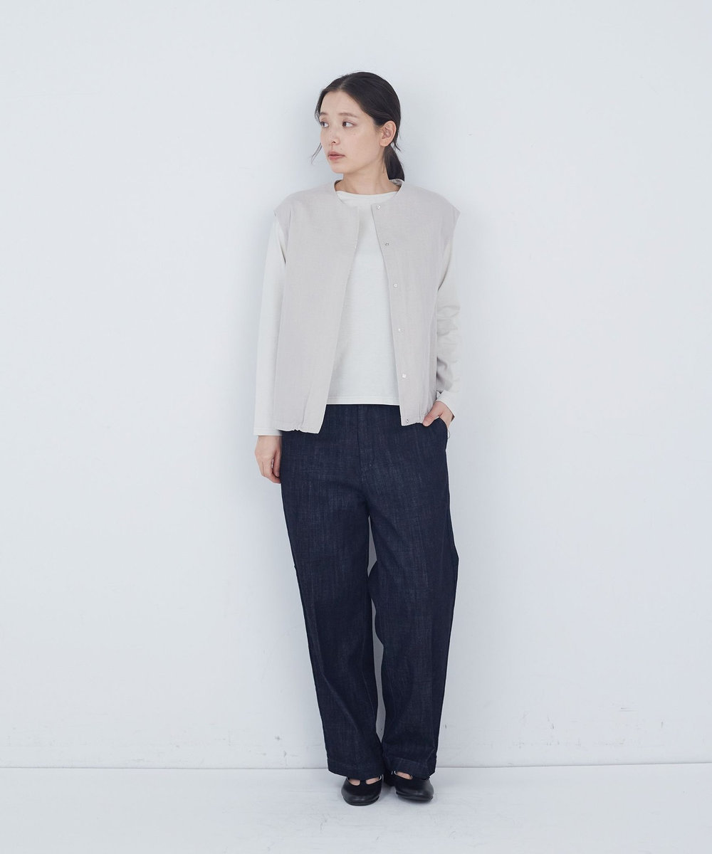 ADIEU TRISTESSE 【2way】リバティプリント×ダブルガーゼリバーシブルベスト グレー系その他