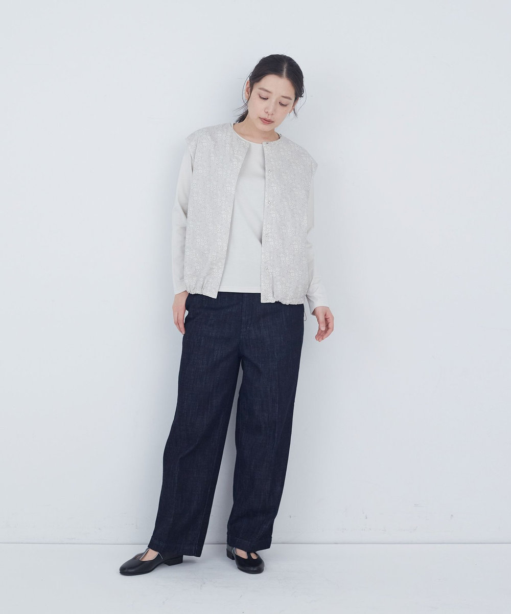 ADIEU TRISTESSE 【2way】リバティプリント×ダブルガーゼリバーシブルベスト グレー系その他