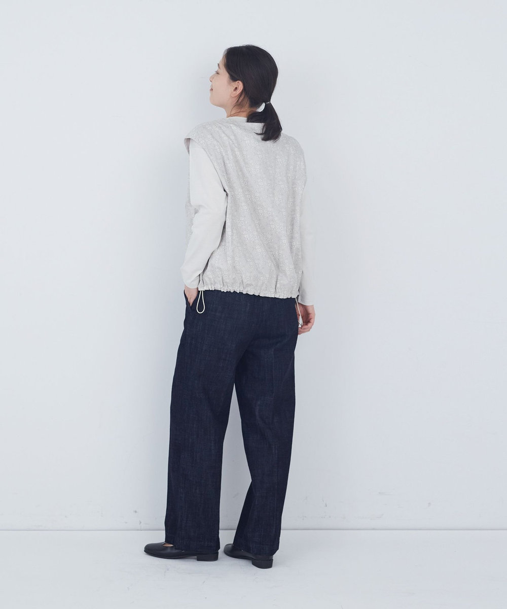 ADIEU TRISTESSE 【2way】リバティプリント×ダブルガーゼリバーシブルベスト グレー系その他