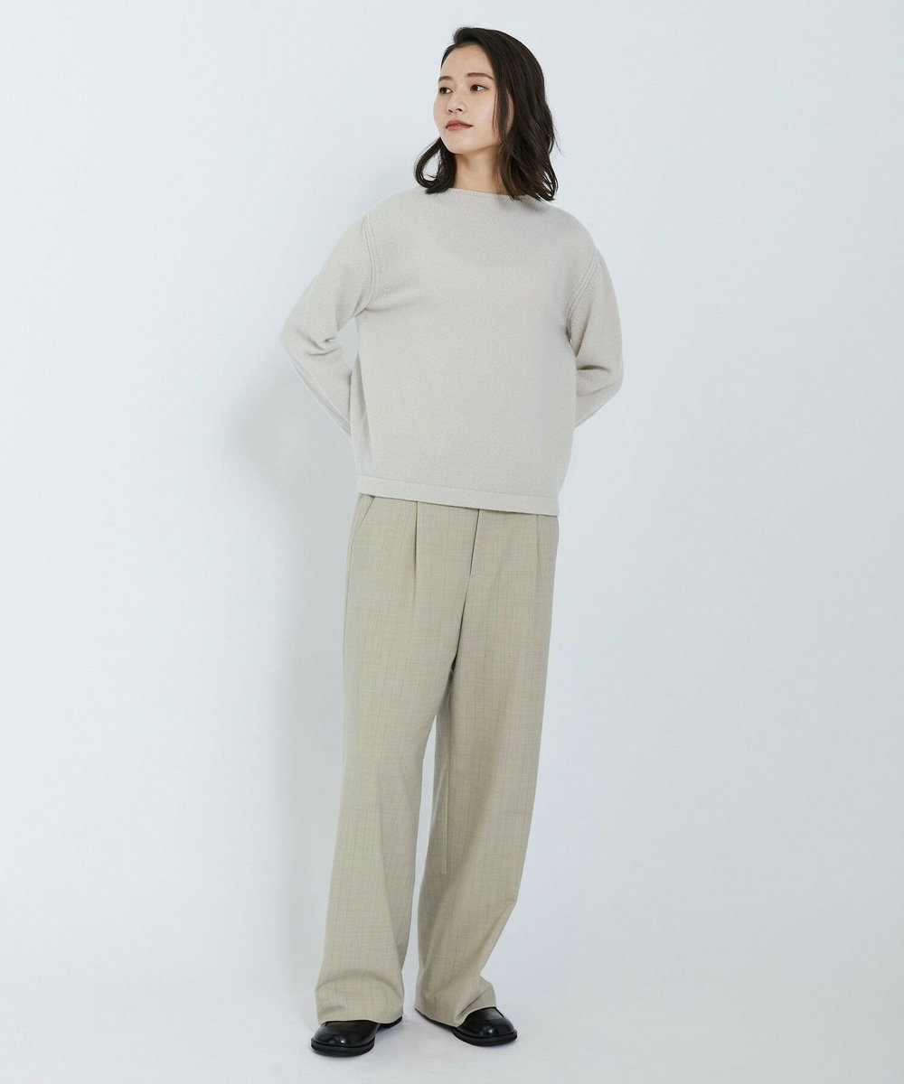 L'EQUIPE 2wayピンストライプパンツ ベージュ