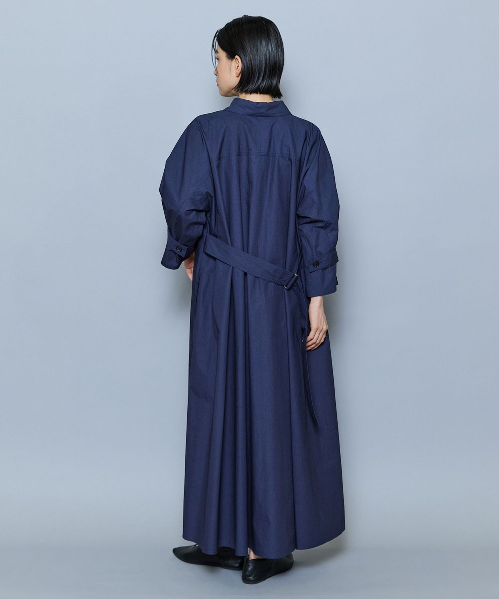 MOGA タイプライタークロスシャツワンピース ネイビー
