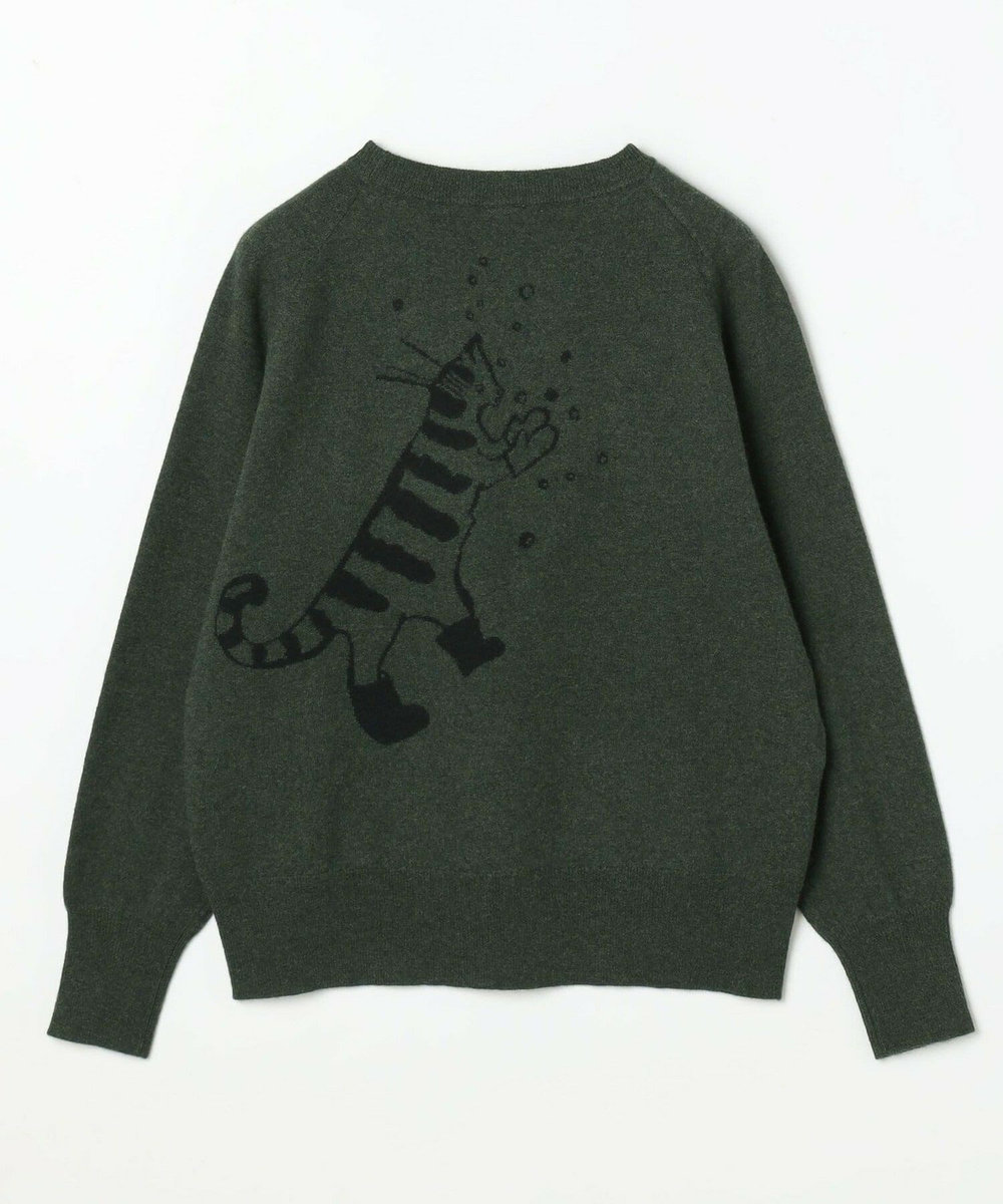 LOISIR 【アーティストコラボ】LOISIR×TORANEKOBONBONインターシャニットプルオーバー グリーン