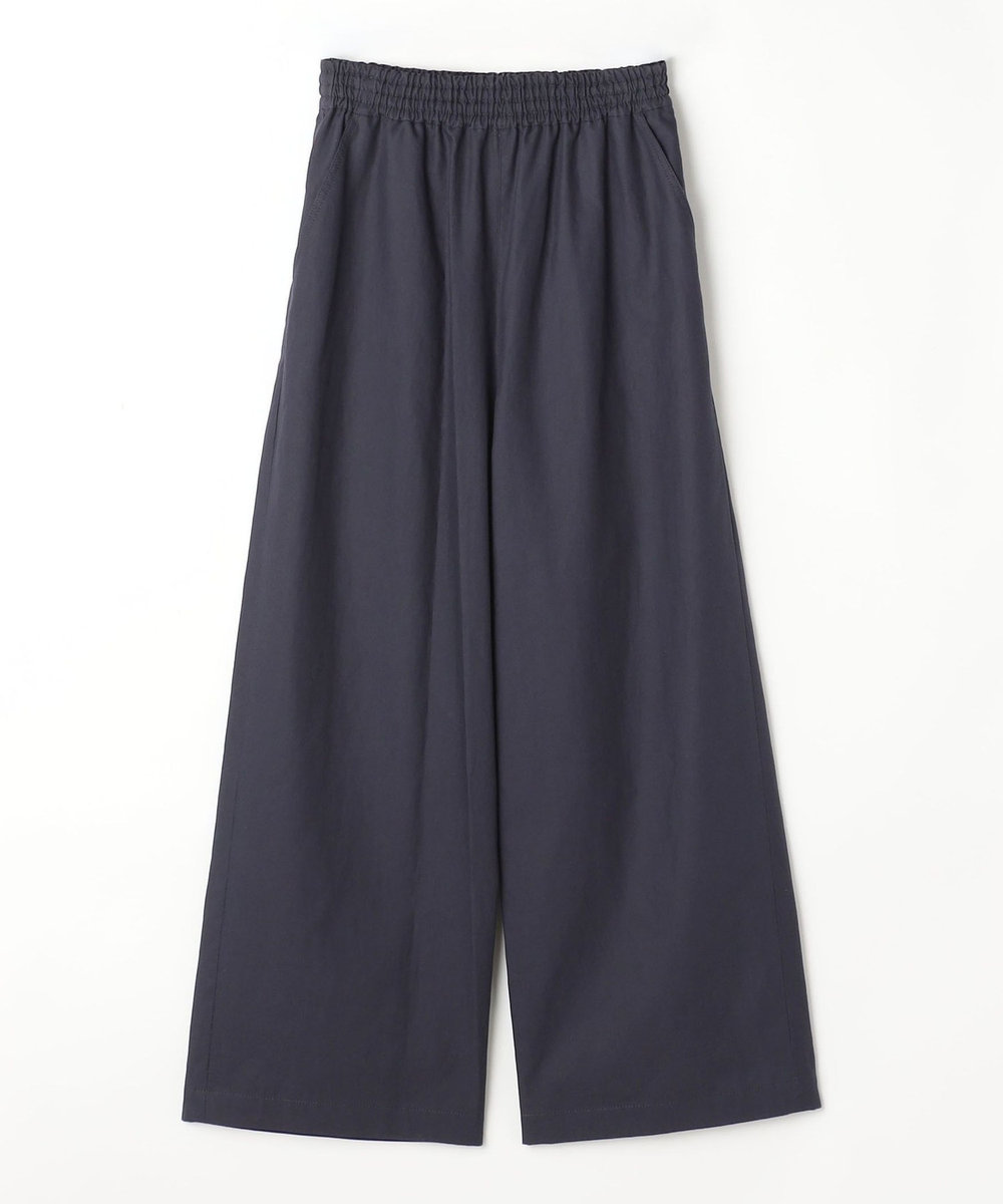 LOISIR コットンタイプライターワイドパンツ ネイビー
