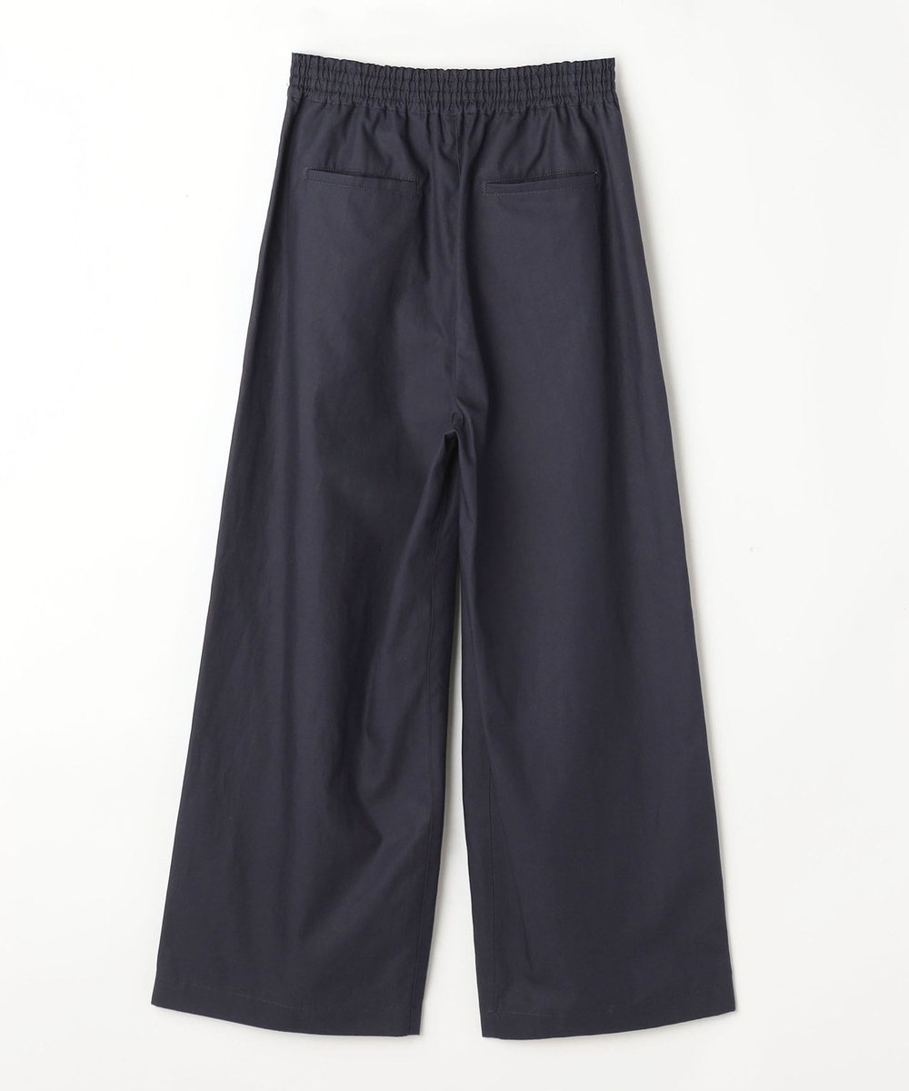 LOISIR コットンタイプライターワイドパンツ ネイビー