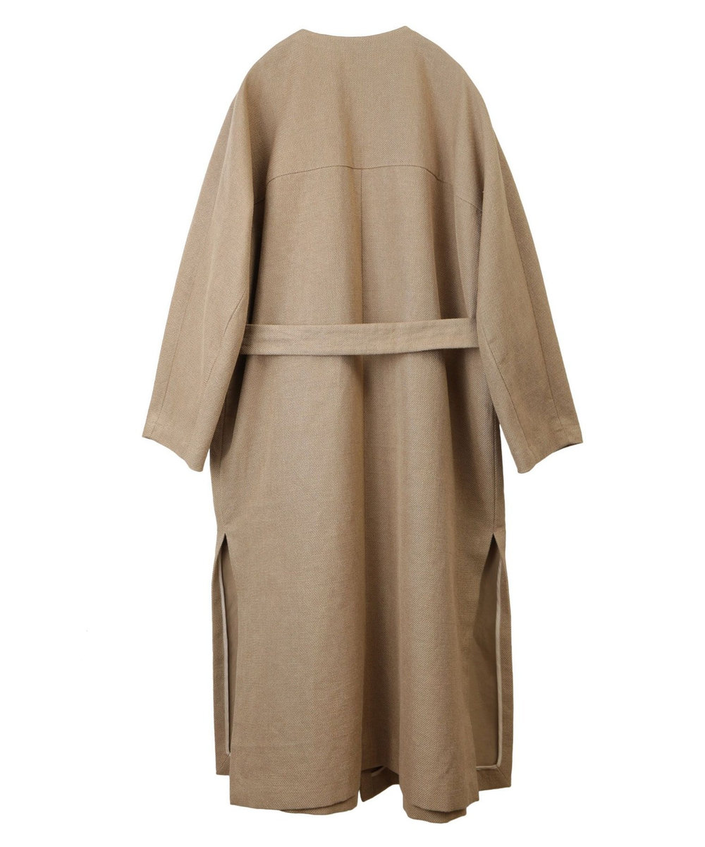 1er Arrondissement リネンコットンリバーコート ベージュ