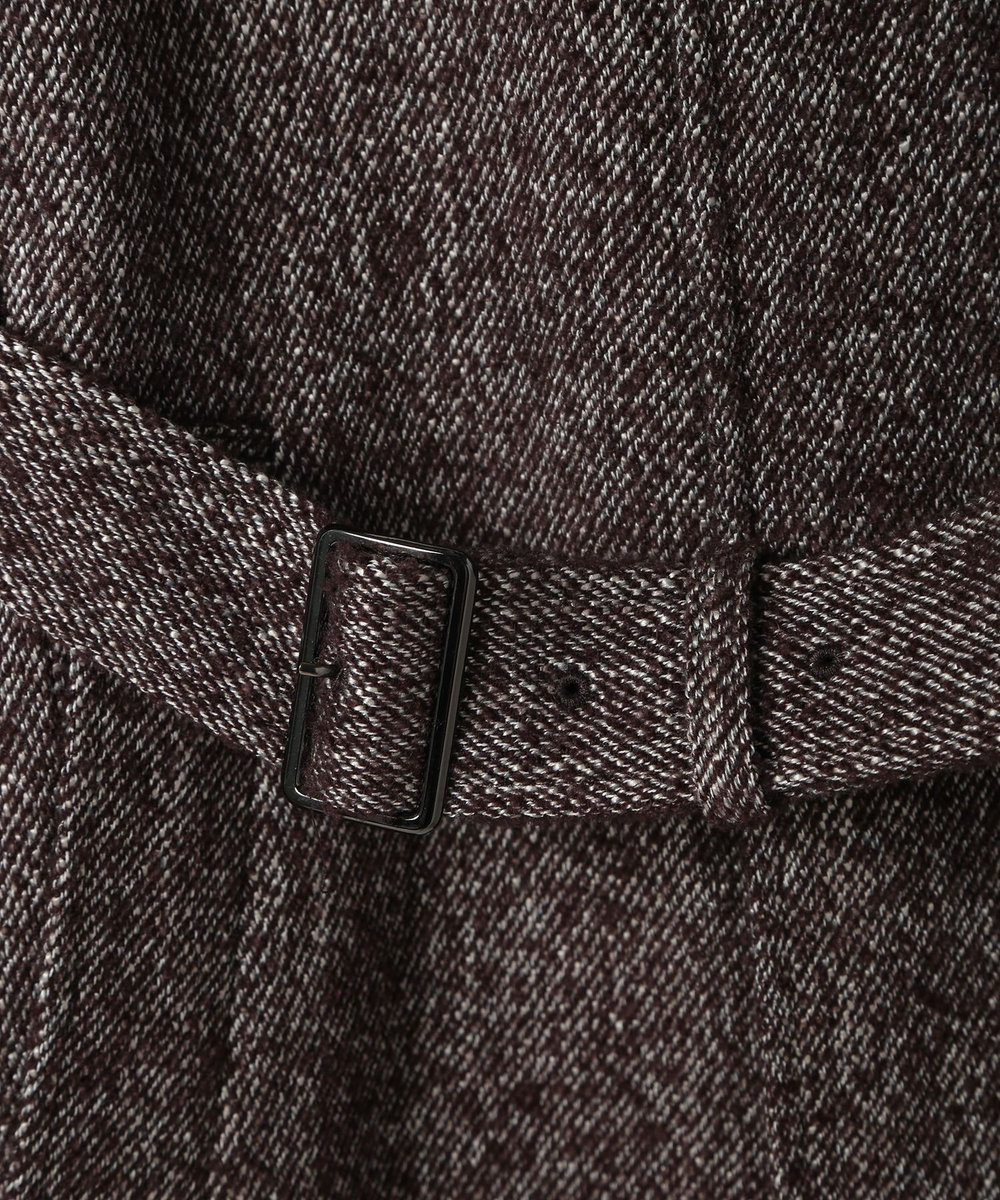 MEN'S BIGI トライスピンループツイードトレンチコート ボルドー