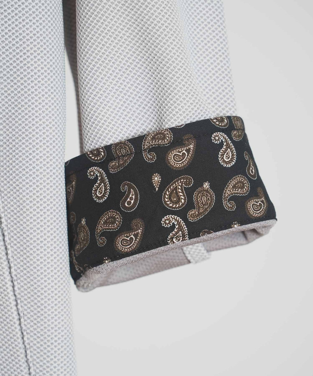 UNION STATION ハニカムスタンドカラー7分袖ジャケット ホワイト