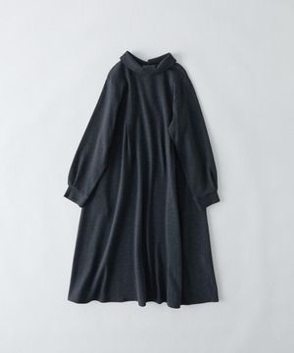 congés payés ADIEU TRISTESSE ロールカラーAラインワンピース グレー系その他