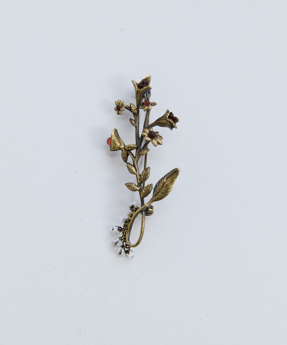 ADIEU TRISTESSE フラワーモチーフブローチ レッド系その他