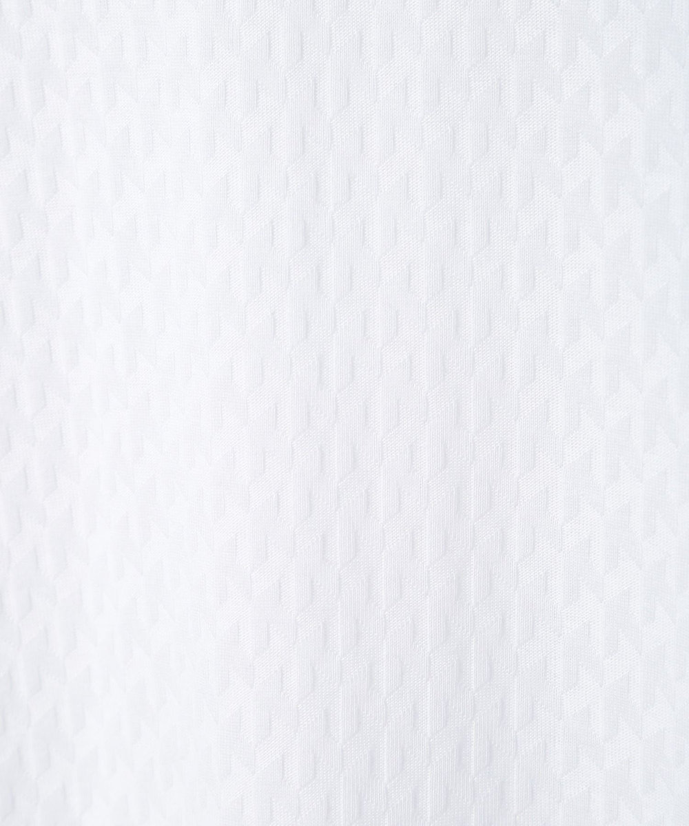 MEN'S BIGI 変形千鳥柄リンクスロングスリーブカットソー ホワイト