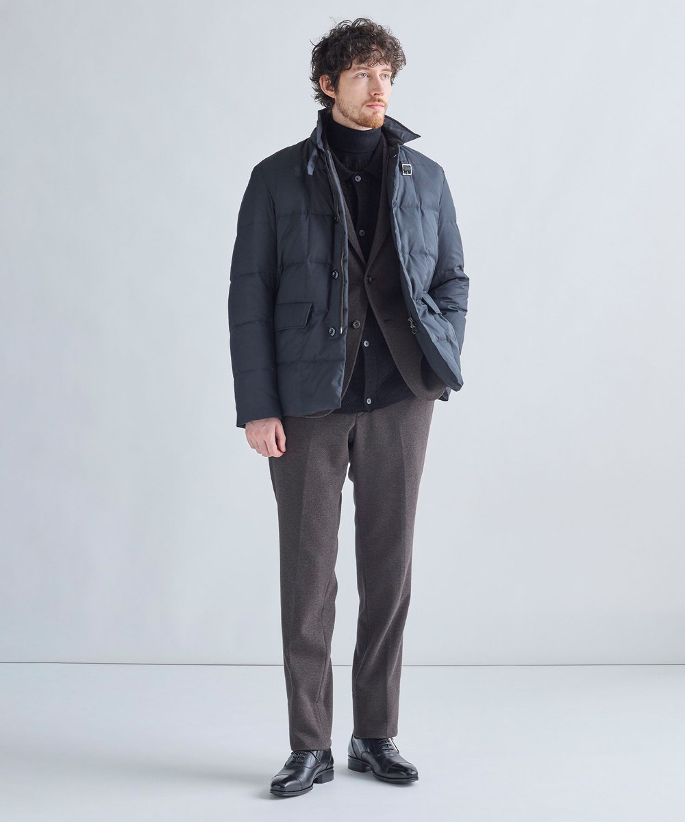 MEN'S BIGI リモンタナイロンライトダウンジャケット グレー