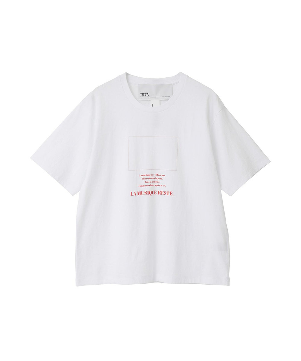 1er Arrondissement ＜TICCA（ティッカ）＞別注"LA MUSIQUE"Tシャツ ホワイト