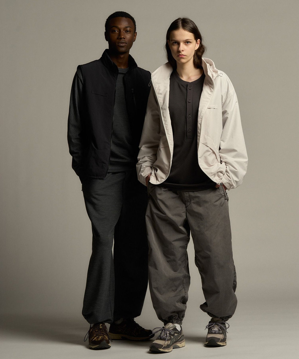 MEN'S BIGI リップストップ スタンドカラーブルゾン ベージュ