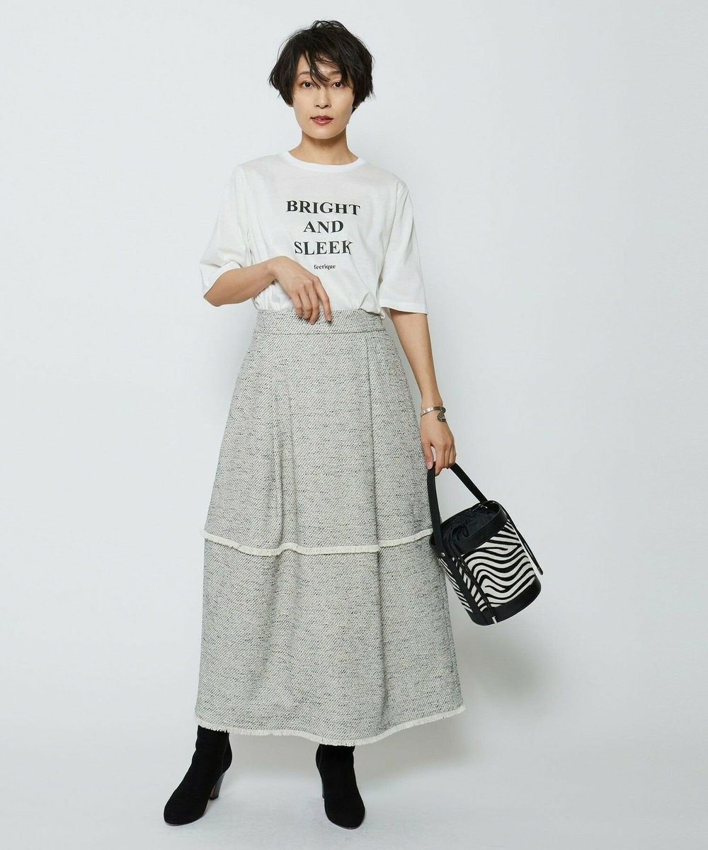 feerique コットン天竺Tシャツ オフホワイト