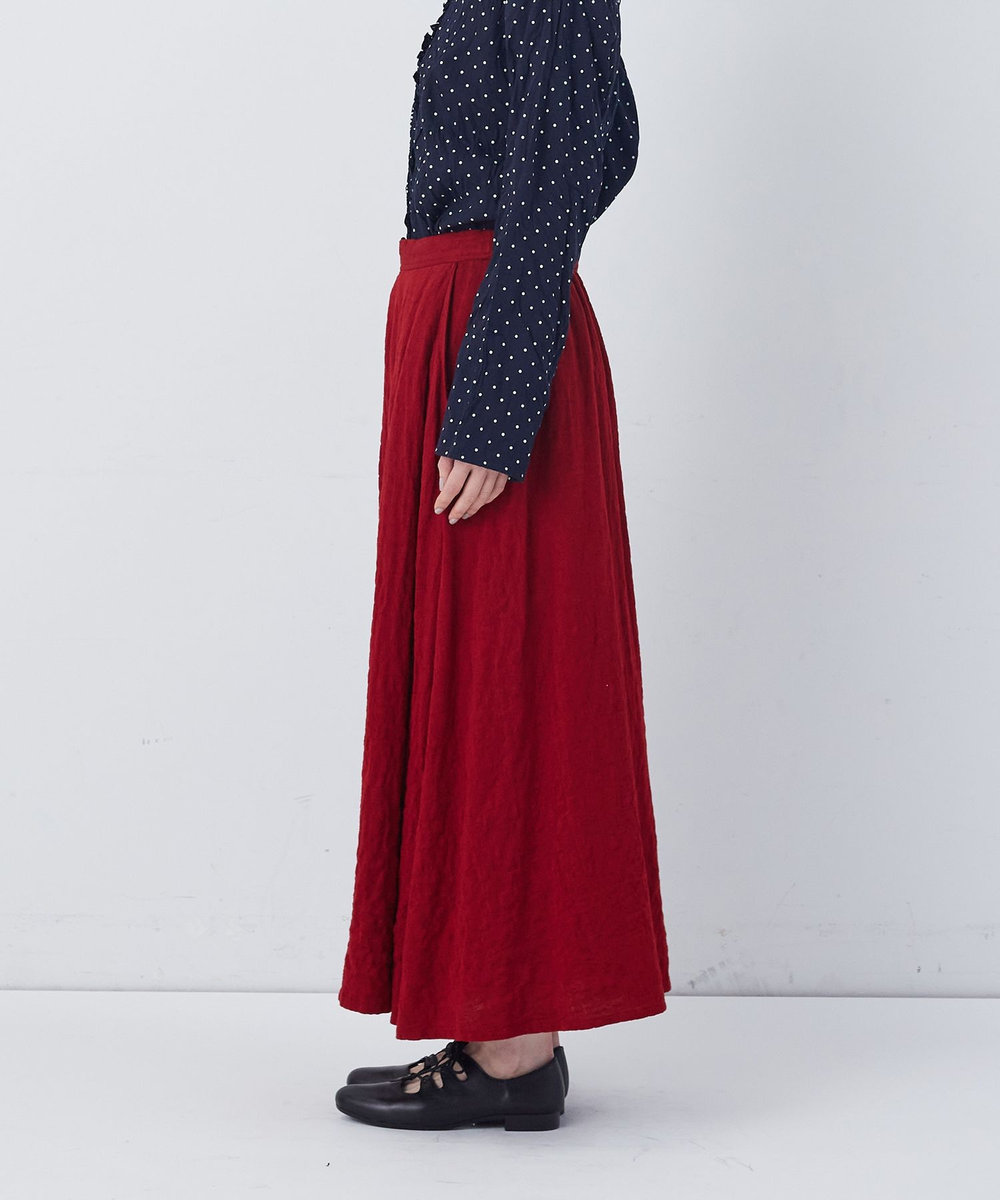 congés payés ADIEU TRISTESSE 【FAVE】タックAラインスカート レッド系その他