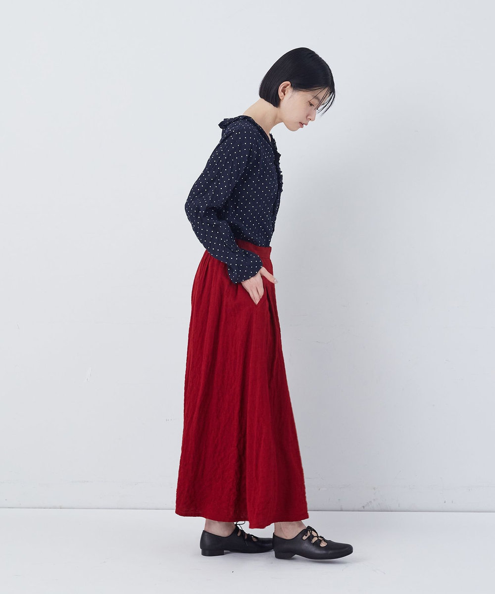 congés payés ADIEU TRISTESSE 【FAVE】タックAラインスカート レッド系その他
