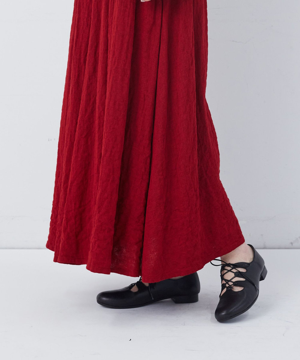 congés payés ADIEU TRISTESSE 【FAVE】タックAラインスカート レッド系その他