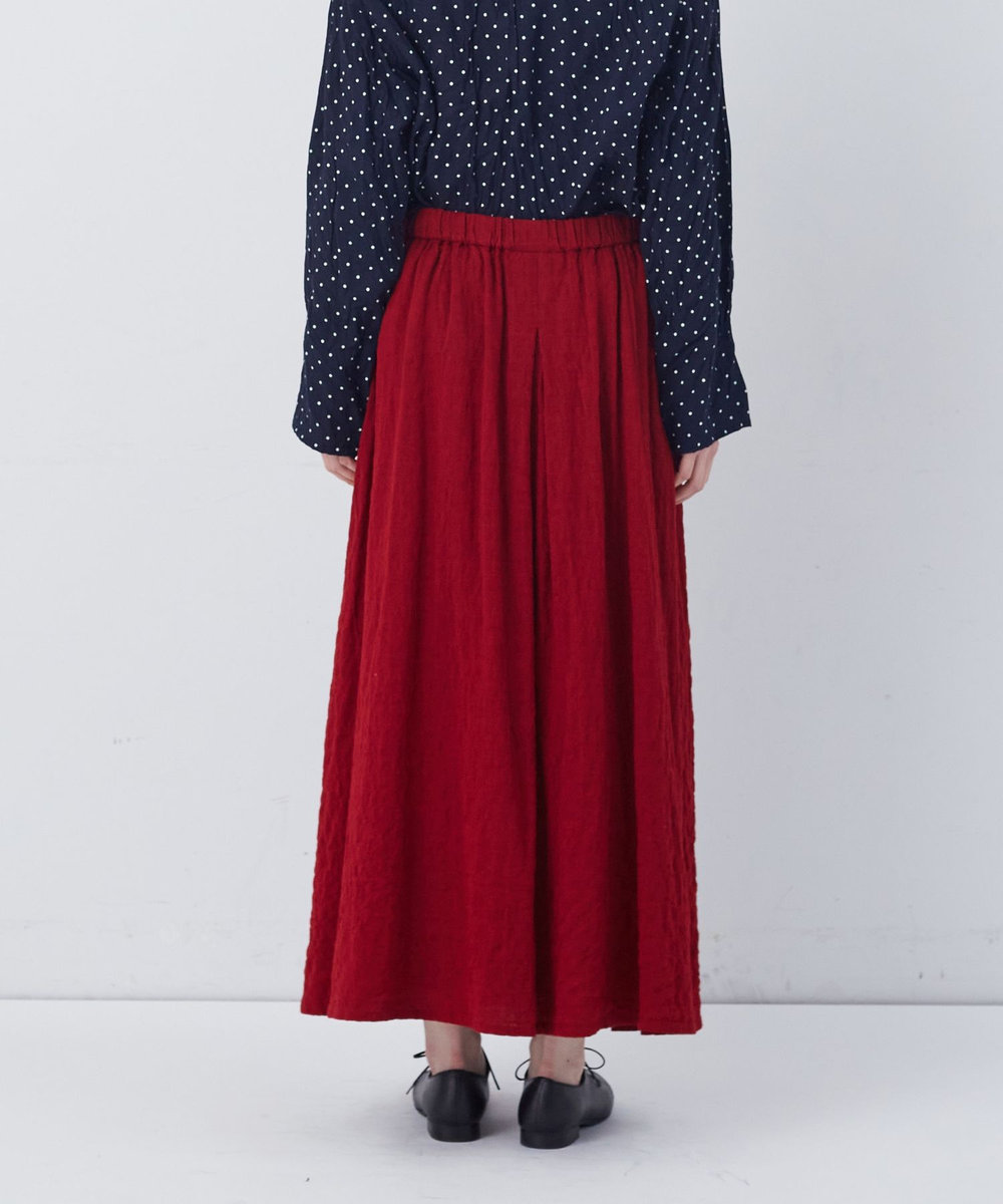 congés payés ADIEU TRISTESSE 【FAVE】タックAラインスカート レッド系その他