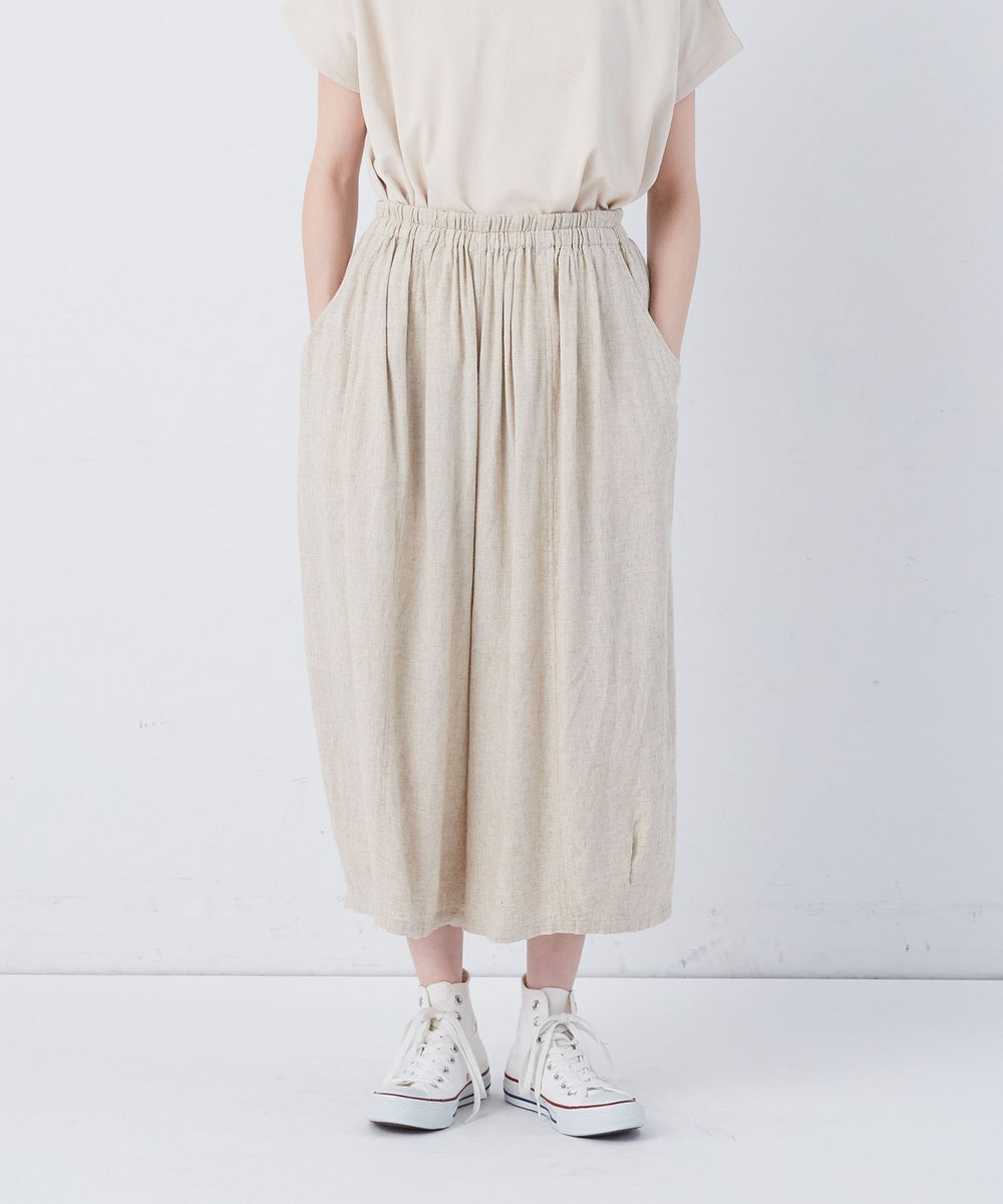 congés payés ADIEU TRISTESSE 【FAVE】シャーリングワイドサルエルパンツ ストライプ
