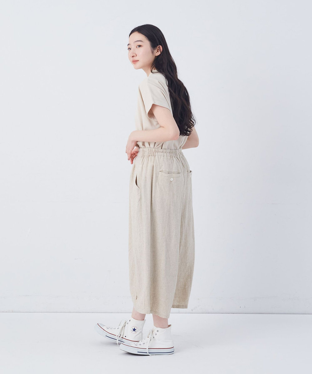 congés payés ADIEU TRISTESSE 【FAVE】シャーリングワイドサルエルパンツ ストライプ