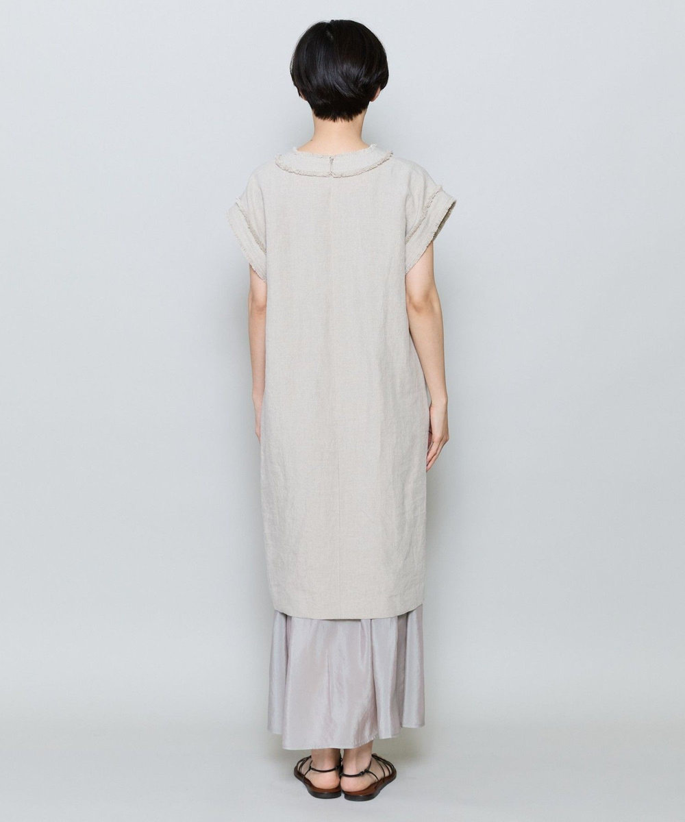 MOGA リネンナチュラルワッシャーコクーンシルエットワンピース キナリ
