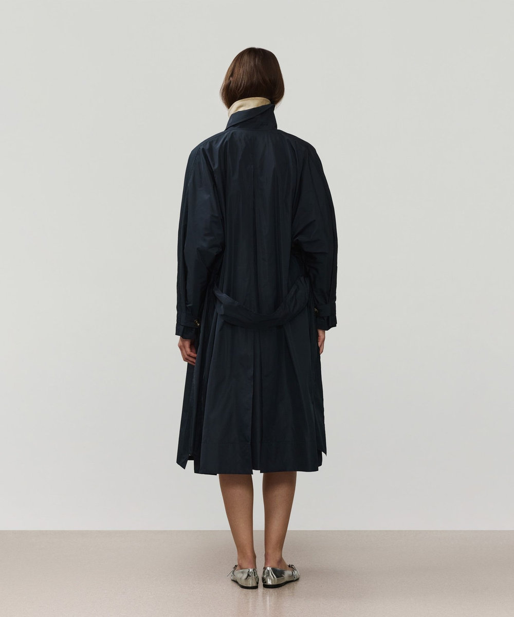 DÉPAREILLÉ TAFFETA PONCHO COAT / タフタポンチョコート ネイビー