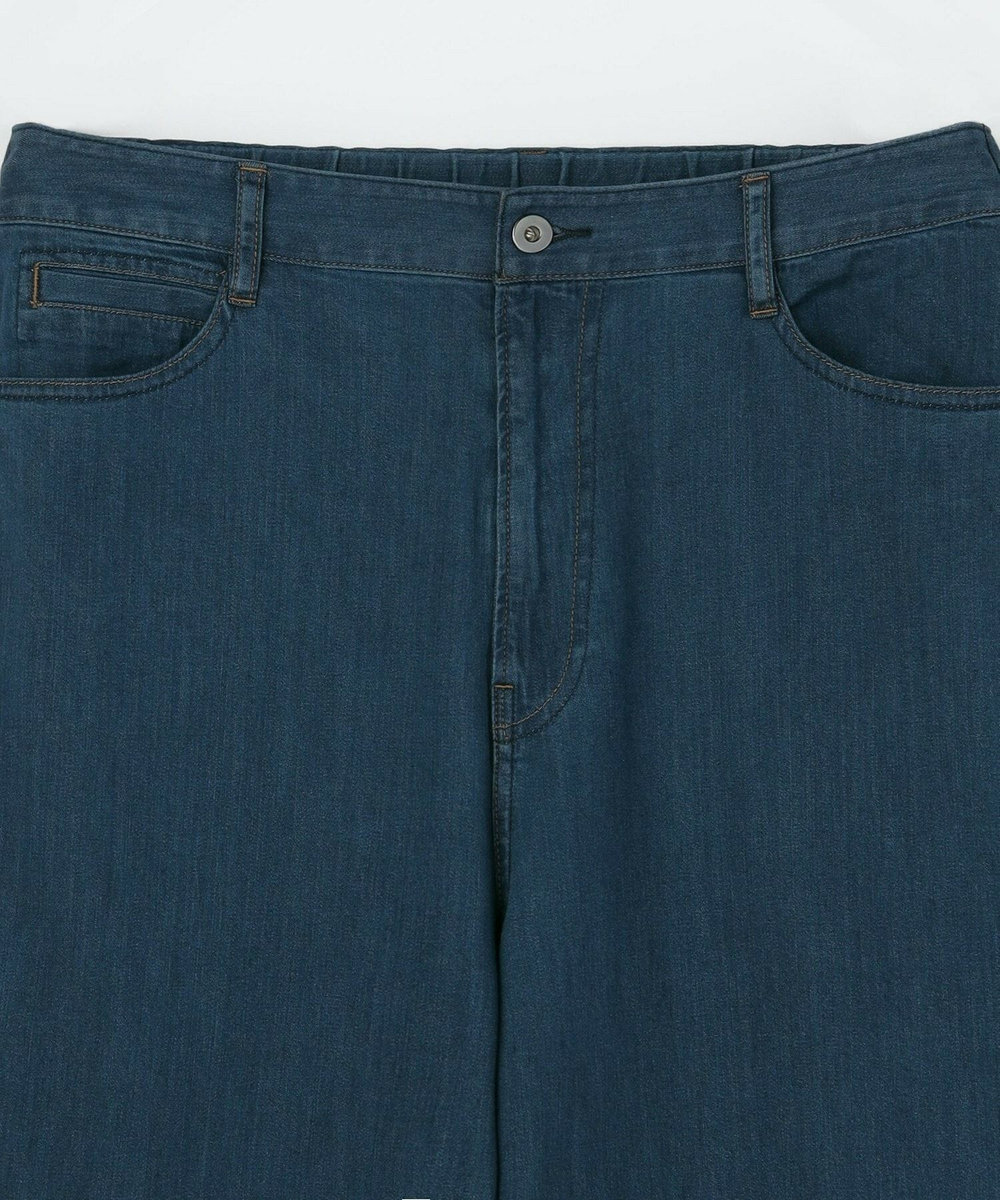 L'EQUIPE Lサイズ（大きいサイズ） 【大きいサイズ】7ozストレッチデニムセミワイドパンツ ブルー