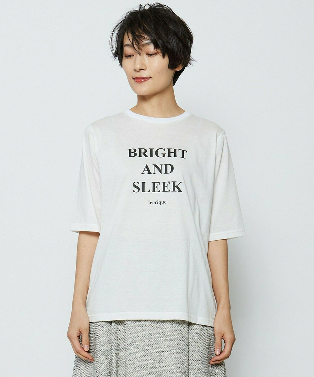 feerique コットン天竺Tシャツ オフホワイト