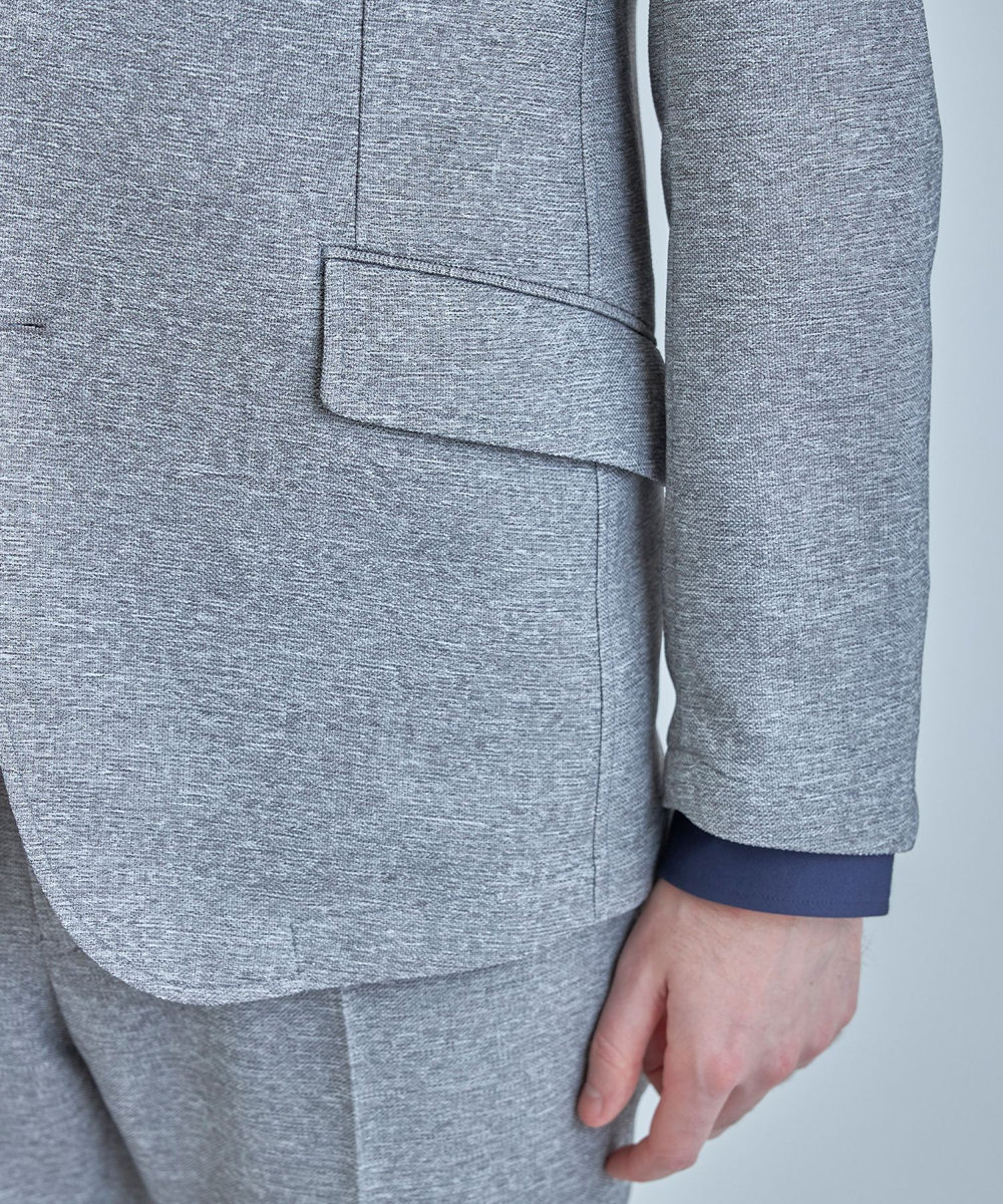 MEN'S BIGI 【ACTIVE TAILOR】カラミメッシュストレッチジャケット＜軽量/通気性/ストレッチ＞ グレー