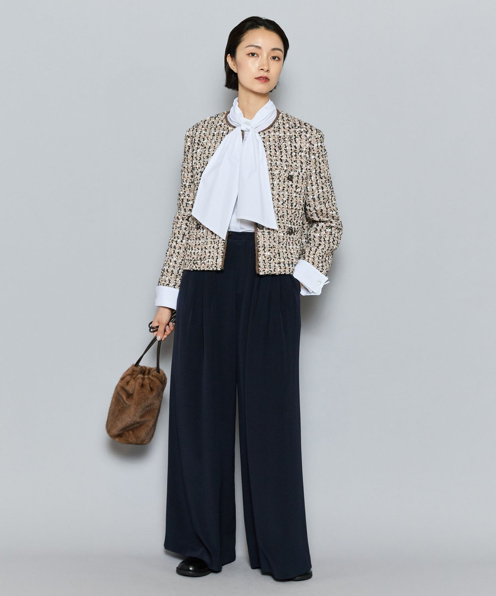L'EQUIPE COUTURIER ハイカウントコットンシャツ ホワイト