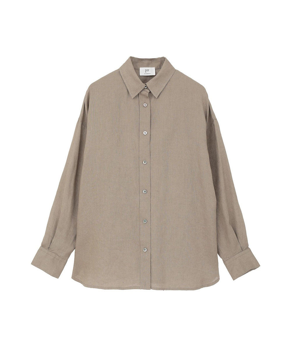 1er Arrondissement 【リニューアル】ウォッシュリネンシャツ ベージュ