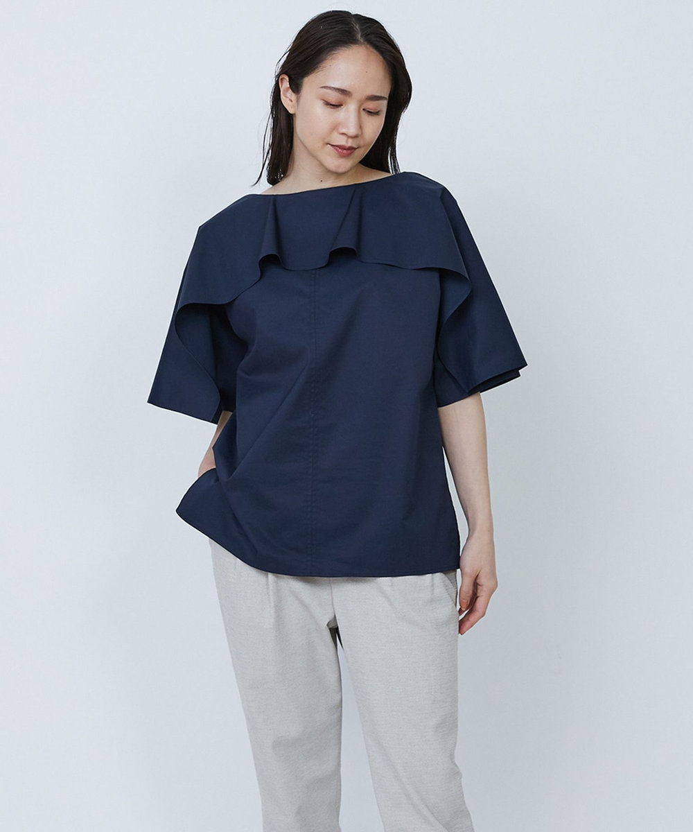 1er Arrondissement ケープＴブラウス ネイビー