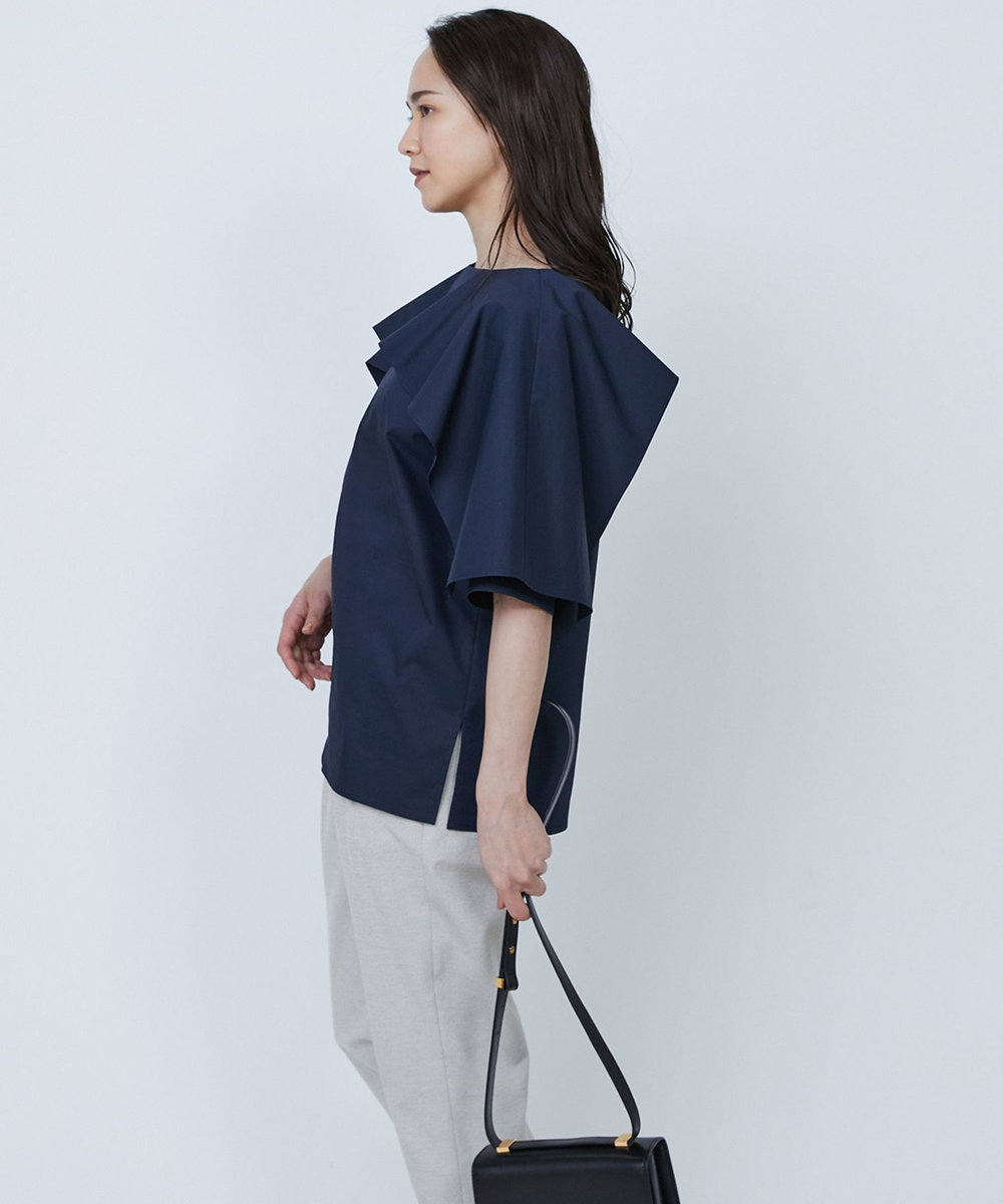 1er Arrondissement ケープＴブラウス ネイビー
