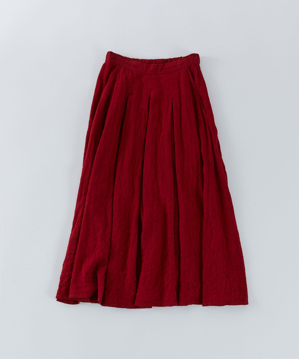 congés payés ADIEU TRISTESSE 【FAVE】タックAラインスカート レッド系その他