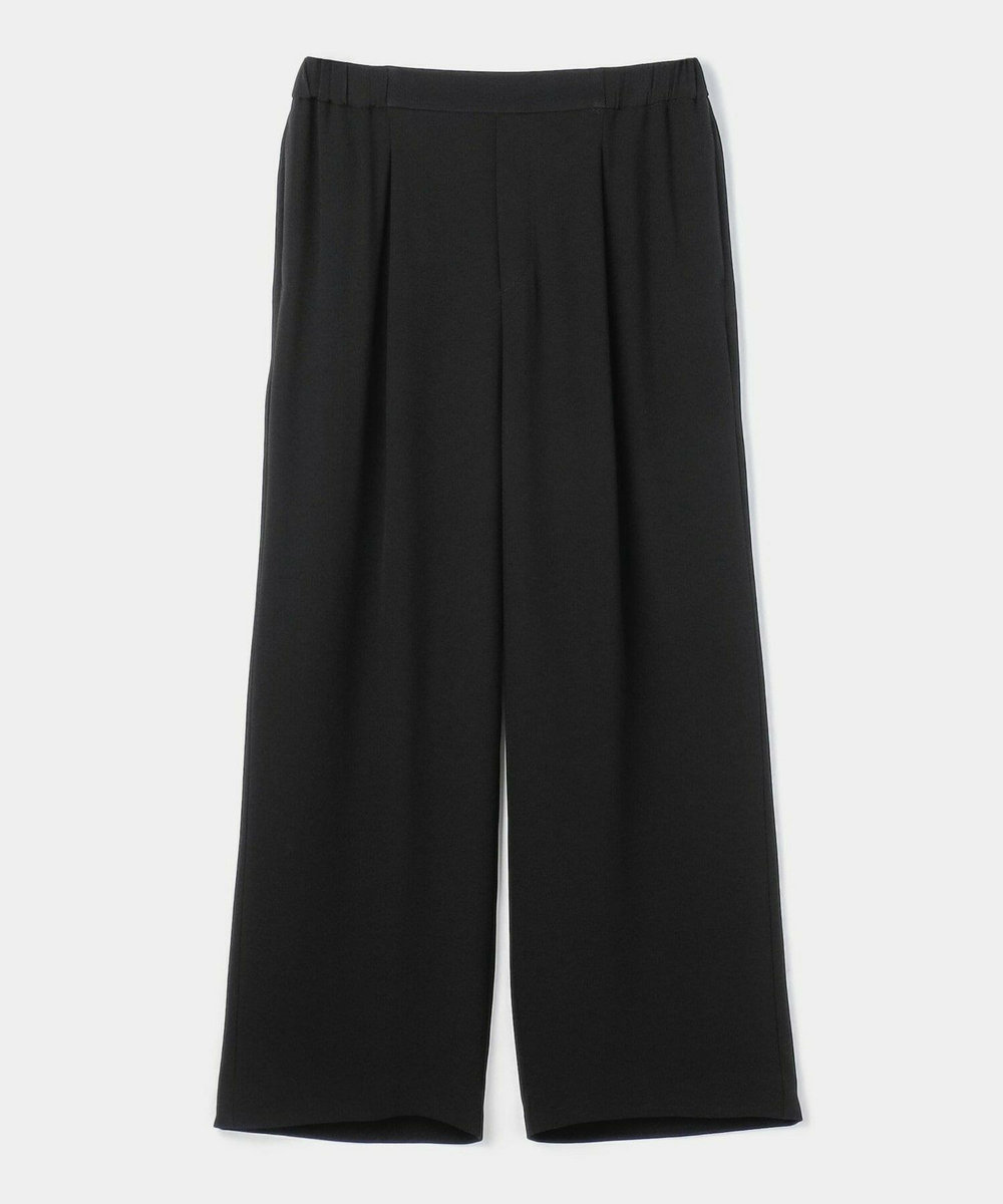 L'EQUIPE バックサテンストレートパンツ ブラック