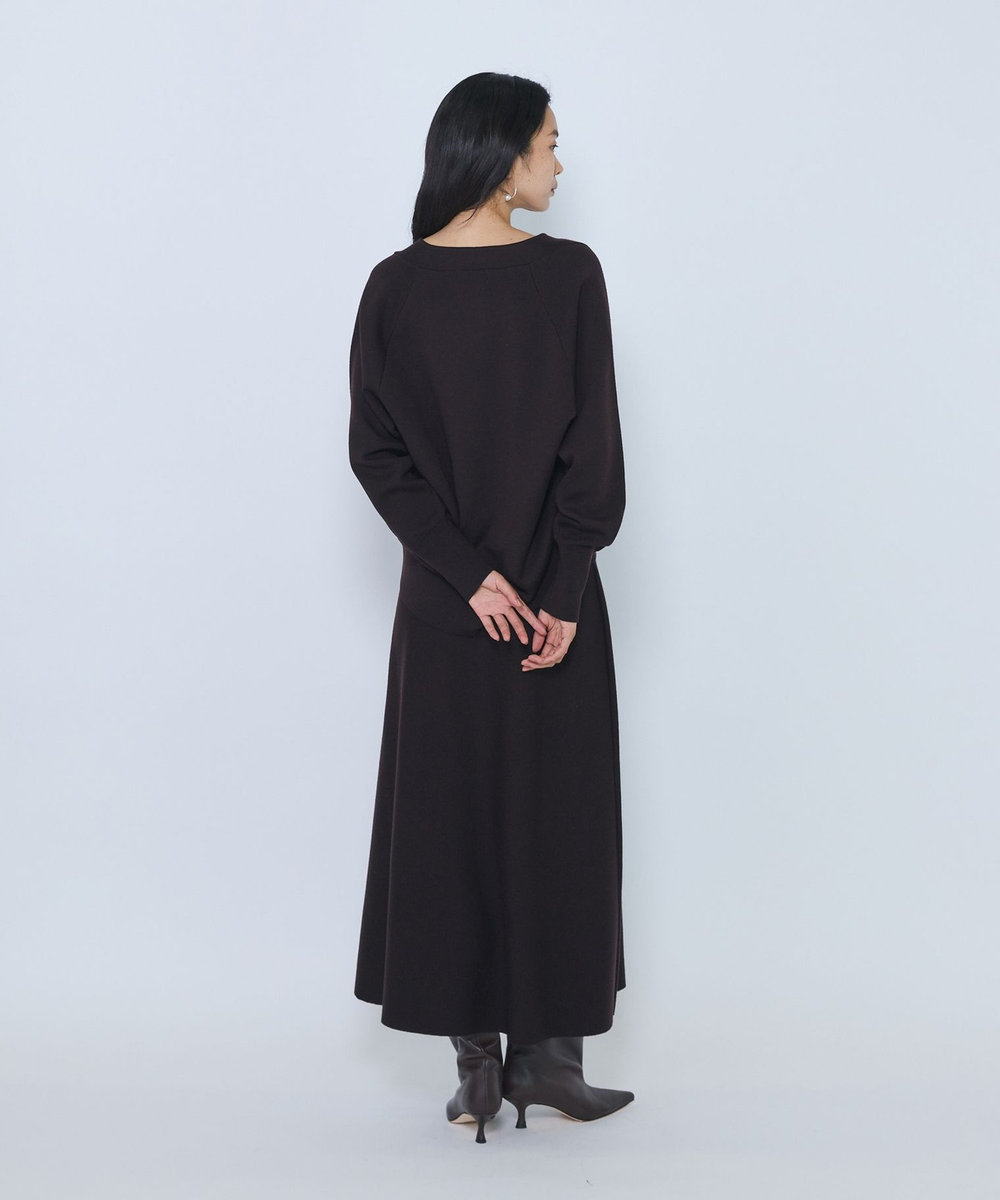 1er Arrondissement スプルウールダブルニットスカート ブラウン