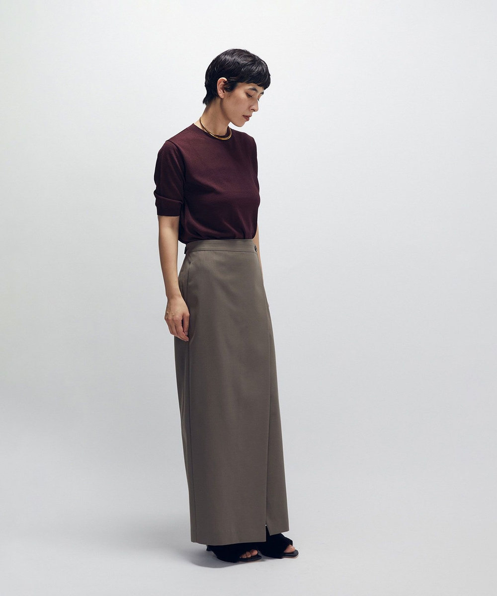 1er Arrondissement TWトロピカルラップスカート モカ